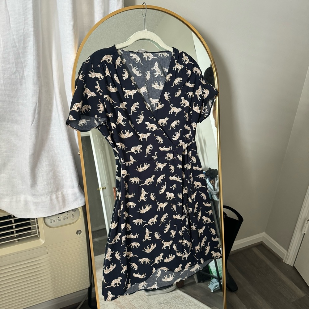 J. Crew wrap dress - Leopard/cheetah design